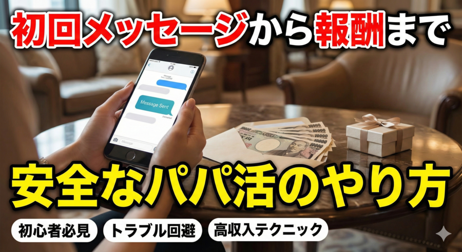 初回メッセージから報酬までの安全なパパ活のやり方